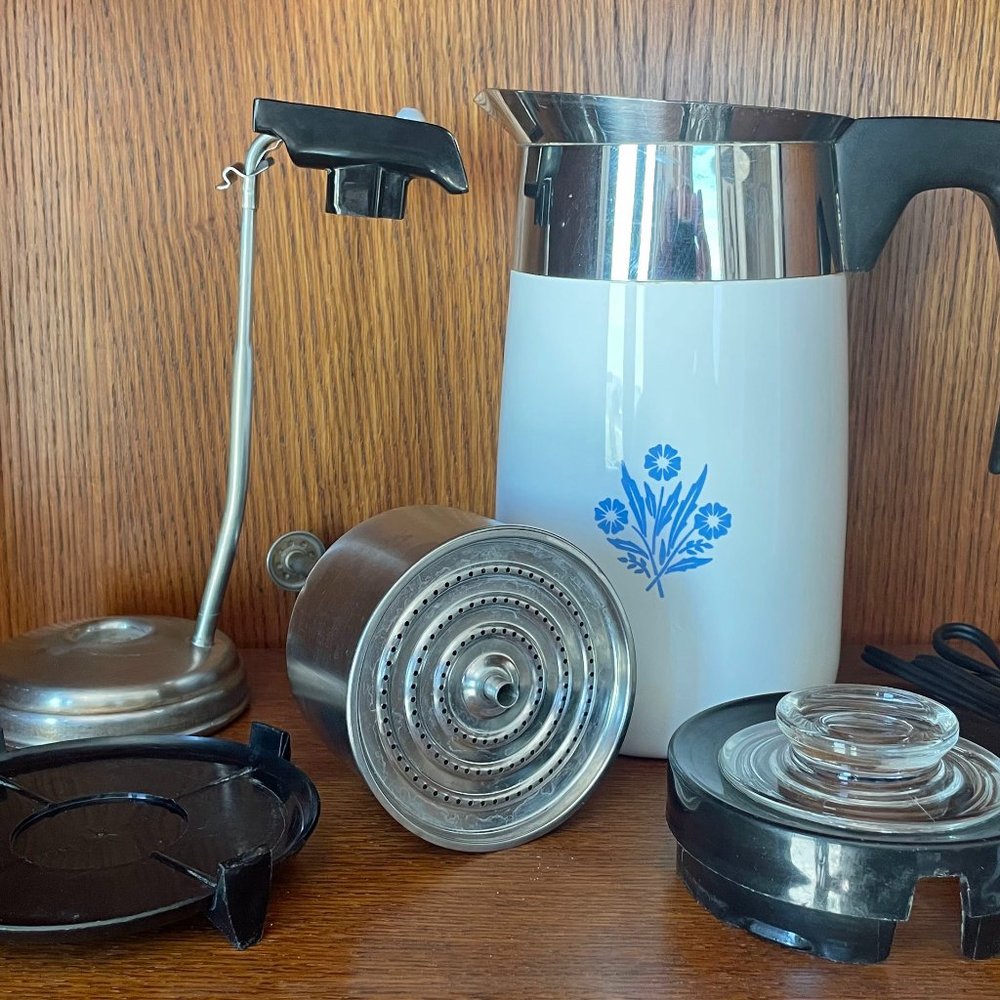 Vintage Corningware Ten Cup Coffee Percolator